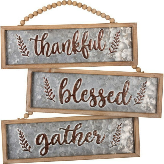 Wall Decor Set - Thankful Blessed Gather