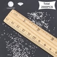 thumbnail image 5 of PH 2000pcs Clear Cubic Zirconia Stone 1mm Grade A Faceted CZ Diamante Rhinestone Gems Small Zirconia Cabochons with Pointed Back Cabochons for Ring Earring Bracelet Nail Art Jewelry Making for DIY, 5 of 9
