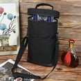 thumbnail image 5 of 2 Bottle Wine Bag Wine Carrier Tote Bag, Leakproof & Insulated Wine Cooler Bag Wine Bottle Gift Bag Navy Blue, 5 of 7