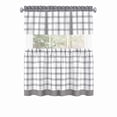 thumbnail image 5 of PowerSellerUSA Semi-Sheer Two-Tone Modern Kitchen Curtain with Classic Plaid Gingham Pattern with Solid Rod Pocket Top, 24" Tier Valance Set, 5 of 6