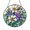 Acrylic 3.5 Inch, variant on Tropical Floral Faux Stained Glass Window Hanging
