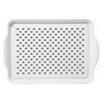 thumbnail image 2 of Oggi Rectangle Non Skid Rubber Grip Serving Tray, White, 2 of 2