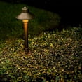 thumbnail image 3 of VOLT Flat Hat 12V Brass Mini Path Light (5" Shade, 15" Tall) with LED Bulb, 3 of 8
