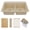 Bisque, variant on Karran 33" Top Mount Double Bowl Quartz Kitchen Sink Kit in Brown