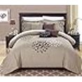 thumbnail image 3 of Cheila Beige, Silver, Brown 8 Piece Queen Comforter Bed In A Bag Set, 3 of 4