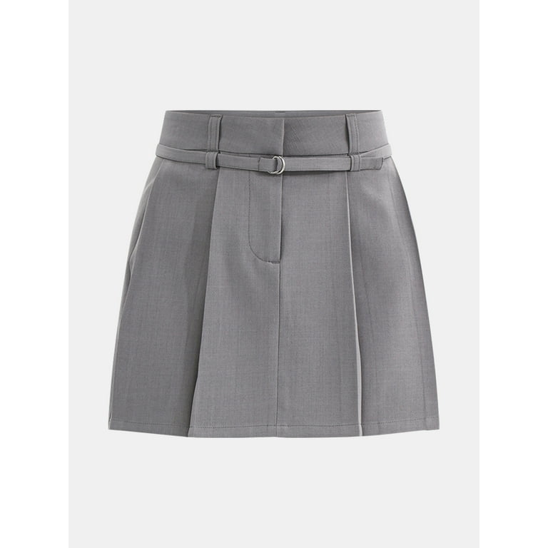 スカート melt the lady back pleats skirt grey melt the lady back pleats skirt グレー