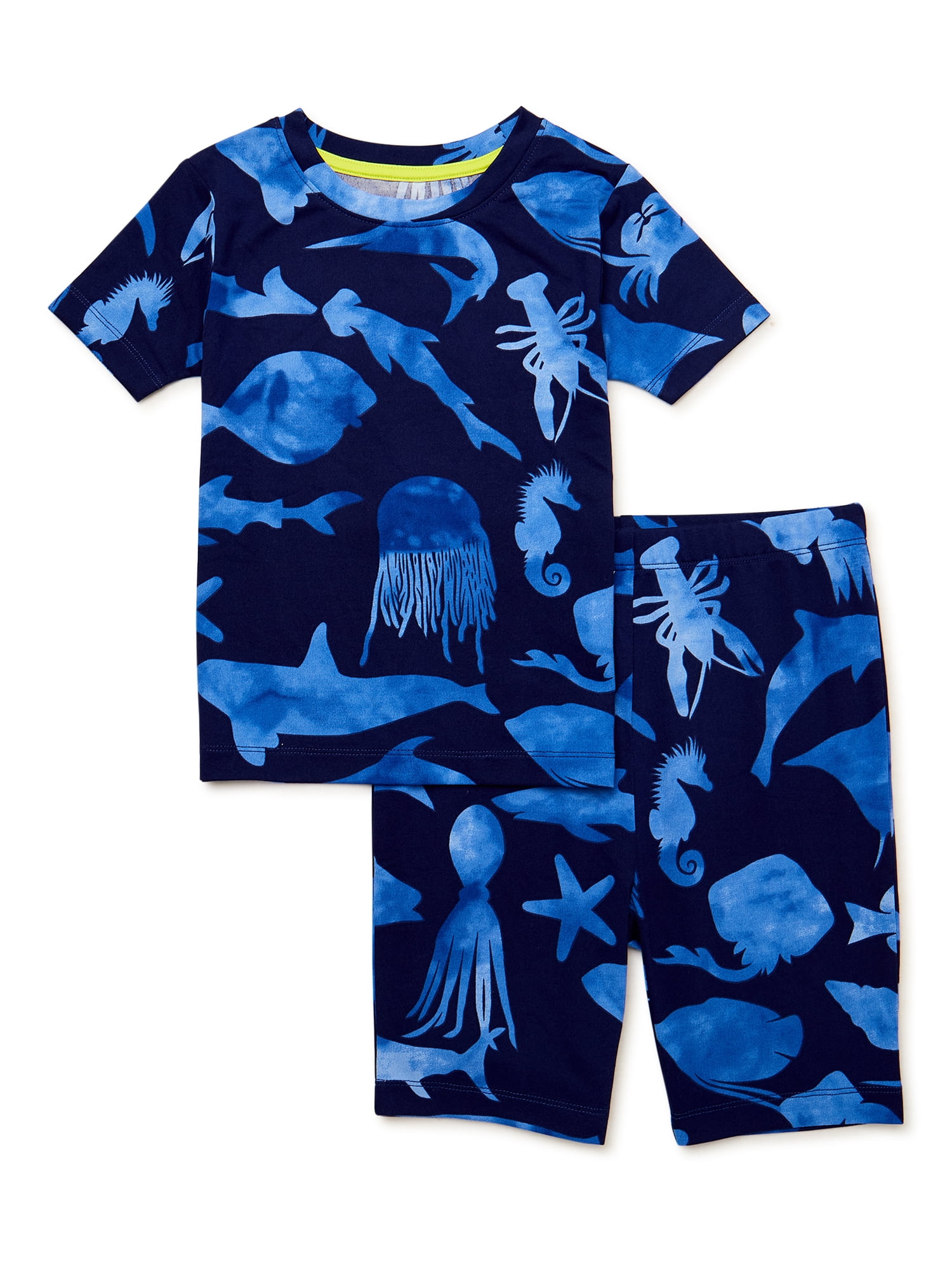 Major Cuddles Boys Short Sleeve Top and Shorts Pajama Sleep Set, 2 ...