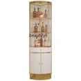 thumbnail image 2 of Nuevas llegadas A44 Y nuevo gabinete de vino de vidrio triangular de acero inoxidable ligero de lujo con cajón esquina giratoria sala de estar en forma de abanico W, 2 of 4
