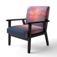 thumbnail image 2 of Designart "Vibrant Panoramic Tropical Seascape Sunset VII" Upholstered Nautical & Coastal Accent Chair and Arm Chair, 2 of 5