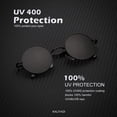thumbnail image 2 of Gafas de Sol KALIYADI Redondas Polarizadas Retro de Metal con Protección UV400, 45 mm, Paquete de 2, 2 of 6