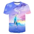 thumbnail image 1 of Nueva ropa de Elsa Frozen para niños, camisetas de Disney, camisetas de dibujos animados para niños, camisetas de moda Kawaii de Anime, trajes para niños y niñas, camiseta 5T Gao Jinjia LED, 1 of 2