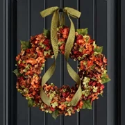 1pc Christmas Artificial Garland  Simulation Garland  Door Hanging Wreath  Christmas Ornaments  Holiday Accessory  Birthday Party Supplies  Room Decor  Christmas Gifts  Home Decor  Scene