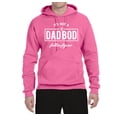 thumbnail image 2 of Wild Bobby,It's Not A Dad BOD It's A Father Figure Funny Husband Boyfriend Gift, Father's Day, Unisex Graphic Hoodie Sweatshirt, Neon Pink, Medium, 2 of 3