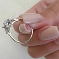 thumbnail image 4 of solitaire jewels 3CT Muse setting Oval Moissanite Engagement Ring For Women, 14K White Gold, 4 of 5