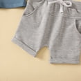 thumbnail image 5 of TOWED22 Toddler Baby Boy Summer Outfit Short Sleeve T-Shirt Tops Elastic Drawstring Shorts Set Baby Boys Clothes(Blue,0-6 Months), 5 of 9