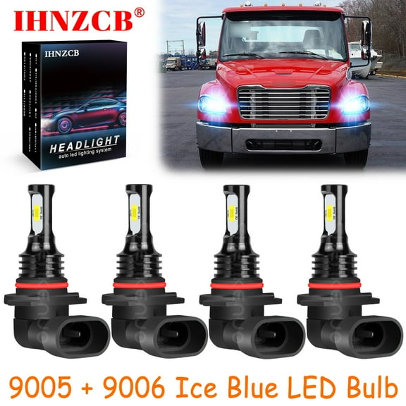 IHNZCB 9005 9006 for Freightliner M2 100 106 112 Ice Blue Led Headlights Bulb High Low Beam,HKL,Y23