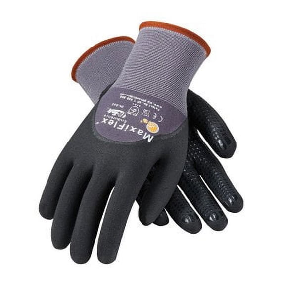 PIP 34-845 MaxiFlex Endurance Gloves, XL, Gray/Black, 1 Pair