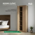 thumbnail image 3 of Ropero Closet Armario de Madera con Cajones, Entrepaños y 6 Puertas, Almacenamiento de Ropa, 3 of 8