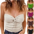 thumbnail image 1 of Qtocio Womens Strapless Tube Tops Sleeveless Ribbed Knit Camisole Solid Color Casual Basic Daily Wear, 1 of 5