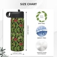 thumbnail image 4 of Sikiie Green Cacti And Red Chili Print 18OZ Insulated Straw Cup, Portable Leak-proof Sports Water Bottle, Stainless Steel Water Cup Suitable for Home and Outdoor, 4 of 8