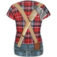 thumbnail image 2 of Halloween Lumberjack Costume All Over Womens T Shirt Multi 2XL, 2 of 2