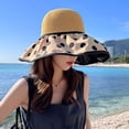 thumbnail image 3 of Sombrero de 56-58cm con circunferencia de lunares, sombrero para el sol para mujer, sombrero de playa de ala grande para exteriores, sombrero antiultravioleta para el sol de verano, 3 of 5