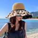 thumbnail image 3 of Sombrero de 56-58cm con circunferencia de lunares, sombrero para el sol para mujer, sombrero de playa de ala grande para exteriores, sombrero antiultravioleta para el sol de verano, 3 of 5