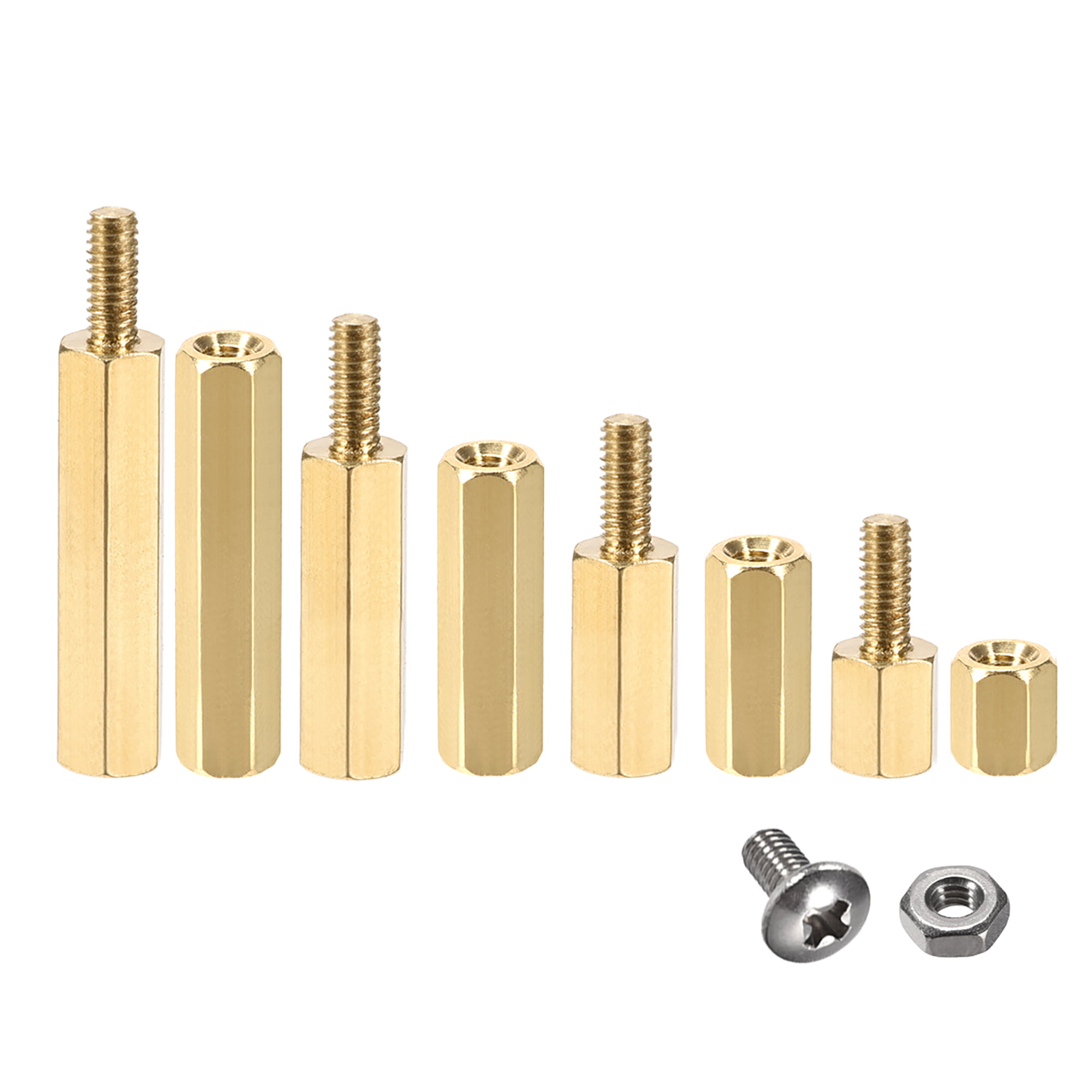 240pc M2.5 Hex Male-Female Brass Standoff/Screw/Nut Kit For Raspberry-Pi Durable 