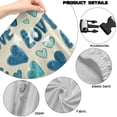 thumbnail image 7 of SCRAWLGOD Valentine's Day Decor Heart Love Print Blue Beige 4 Pieces Gaming Chair Covers Slipcovers, Non-Slip Stretchable Computer Reclining Gaming Chair Seat Cover with Armrest Covers, 7 of 7