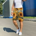thumbnail image 6 of Sikiie Sunflower Field Art Mens Pajama Shorts, Lounge Pant, Men's shorts，Sleep Pj Shorts for Men-XX-Large, 6 of 6
