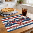 thumbnail image 4 of Linnome Independence Day Placemats Polyester Heat Resistant Table Mat for Dining 17.7x11.8in Multicolor#03, 4 of 6
