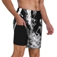 thumbnail image 2 of Gukieu Skeleton Wave Artwork Print Men's Double Layer Sports Swim Trunks, Quick Dry Adjustable Waist Swim Shorts Swimwear-X-Large, 2 of 6