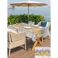 thumbnail image 5 of Outdoor Tablecloth with Umbrella Hole for Patio/Picnic/Party/Camping, Yellow Grey Abstract Waterproof Table Cloth Rectangle Table Cover Washable, Gradient Geometric Graffiti Modern Art (60"x 102"), 5 of 8