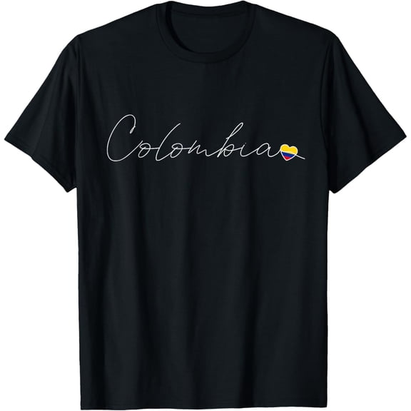 Playful Comfort Tee - Colombia Simple Love Colombian Flag Heart on Colombia T-Shirt