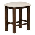thumbnail image 3 of Furniture of America Ena Rustic Wood Padded Counter Stool in Oak (Set of 2), 3 of 6