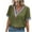 Army Green, variant on Buigttklop Summer Tops for Women Plus Size Women'S Casual Solid Color Shortsleeve V-Neck Top