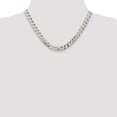 thumbnail image 4 of Diamond2Deal 925 Sterling Silver 8.5mm Beveled Curb Chain Necklace for Men 18", 4 of 6