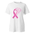 thumbnail image 4 of Pink Ribbon Shirts for Women Cancer Awareness Tshirts Ribbon Graphic Print Tee Inspirational Cancer Tops, 4 of 4