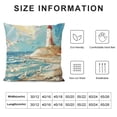thumbnail image 5 of Sea Seaside Pillow CoversVintage Lighthouse Seagull Ocean Theme Reversible Throw Pillow Covers Cases,Nautical Sailboat Watercolor Pigment Graffiti Square Cushion Covers Set, 5 of 5