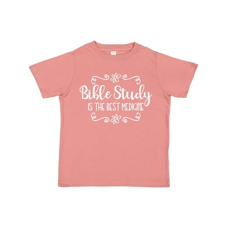 

Inktastic Bible Study Best Medicine WHT Gift Toddler Toddler Girl T-Shirt