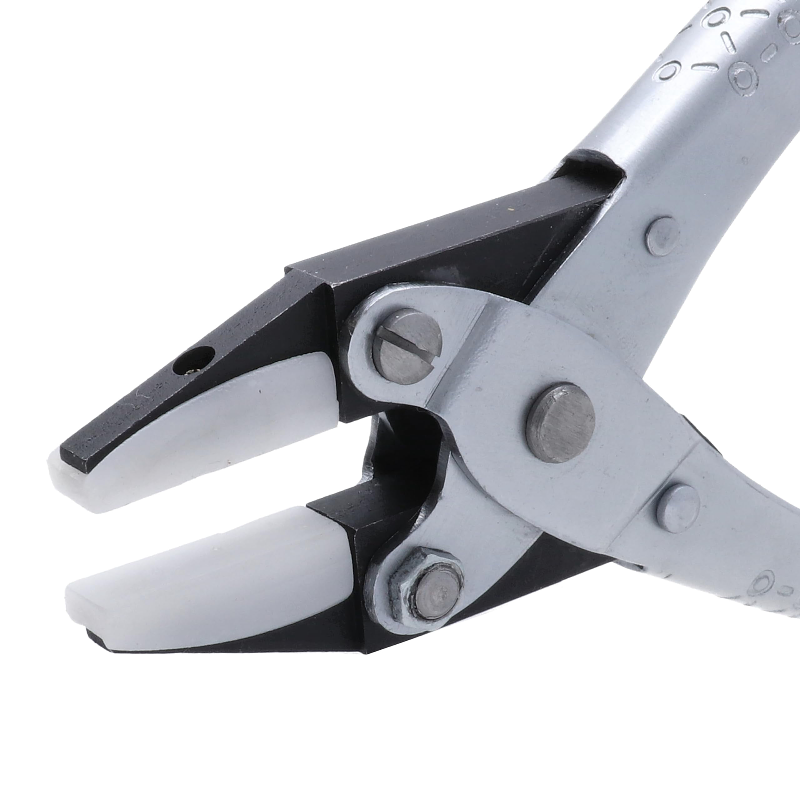 The Beadsmith Parallel Pliers – Double Nylon Flat Nose Jaws – Uniform Pressure to Provide a Consistent Grip – Textured Metal Handles – Replacement Jaws Included – Steel Tool for Jewelry Making