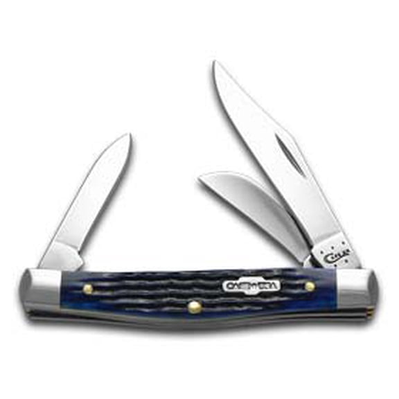 Case Cutlery 2806 Medium Stockman Blue Bone EDC Folding Knife