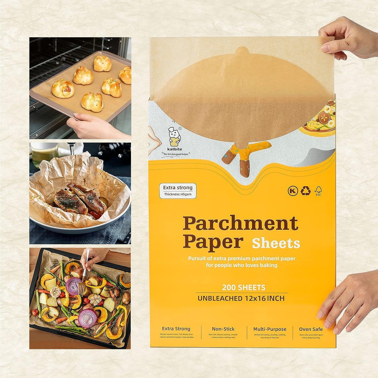  Parchment Paper Sheets for Baking: Oven Safe Parchment