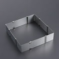 thumbnail image 5 of JGJJUGN Stainless Steel Adjustable Square Cake Pan Mold, Baking Mould for Tiramisu and Layer Cakes, 10x10cm to 18x18cm Sizes, Durable Kitchen Bakeware, 5 of 9