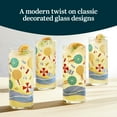 thumbnail image 2 of Libbey Vintage Beach Drinking Glasses Set of 4, Colorful, Retro Beach Design Glass Cups Set, Dishwasher Safe Water Glasses Set for Juices, Cocktails, 2 of 6