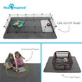 thumbnail image 6 of Paw Inspired 80x50” Waterproof Dog Playpen Mat, Pet Kennel Play Pen Pad for Puppy, Rabbit, Guinea Pig, Small Animals | Super Absorbent Fleece Cage Liner with Non-Slip Bottom (Dark Gray) (Dark Gray), 6 of 7