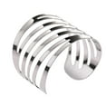 thumbnail image 1 of 12pcs/set Napkin Buckle Metal Table Towel Holder Back Pattern Napkin Rings; Party Napkin Ring Decoration Dinner Cloth Buckle Decor, Silver, 1 of 9