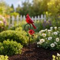 thumbnail image 4 of Metal Cardinal Garden Stake, Decorative Red Bird Yard Art Weather Resistant Garden Accent Ornament, Flower Pot Patio Lawn Decor for Garden Courtyard Porch Bird Lovers, 4 of 7