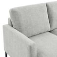 thumbnail image 6 of Loveseat Sofa Couch, Light Grey Gray, Fabric, Living Kitchen Cafe Bistro Hospitality Restaurant, Modern Contemporary HB34294, 6 of 8