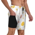 thumbnail image 2 of Lsque Funny Chicken Pattern Mens Swim Trunks- Bathing Suit Compression Liner - Beach Swim Shorts Swimwear - (S-3XL) - Stretch Quick Dry-X-Large, 2 of 6